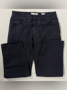Brax Cooper Fancy Pants Regular Fit Dark Blue Chino Pants Men 34x34 (32x28)
